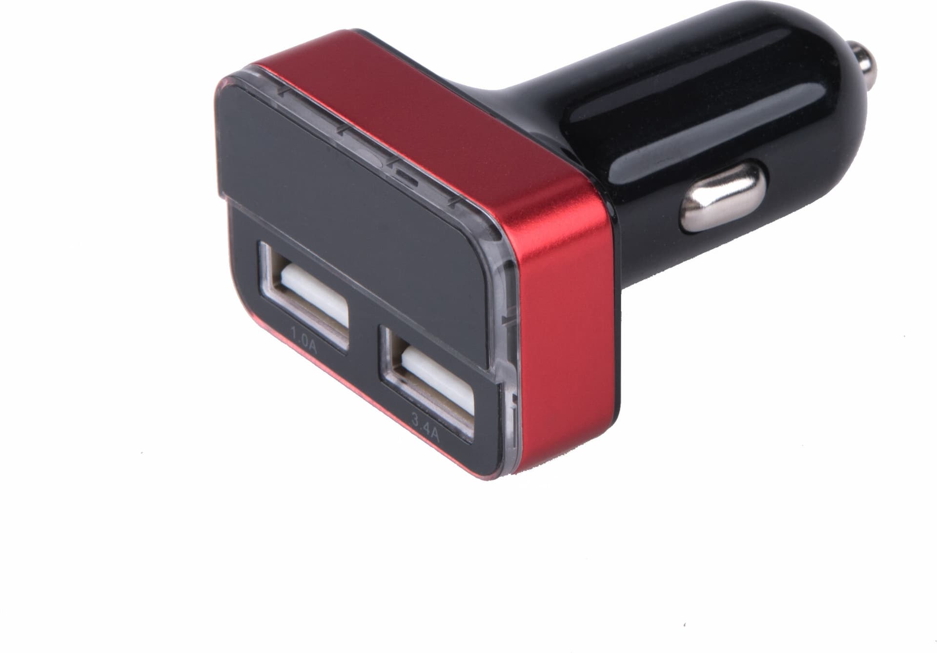 Nabíječka USB do auta, 12-24V, výstup 5V/3,1A, 2xUSB, LCD