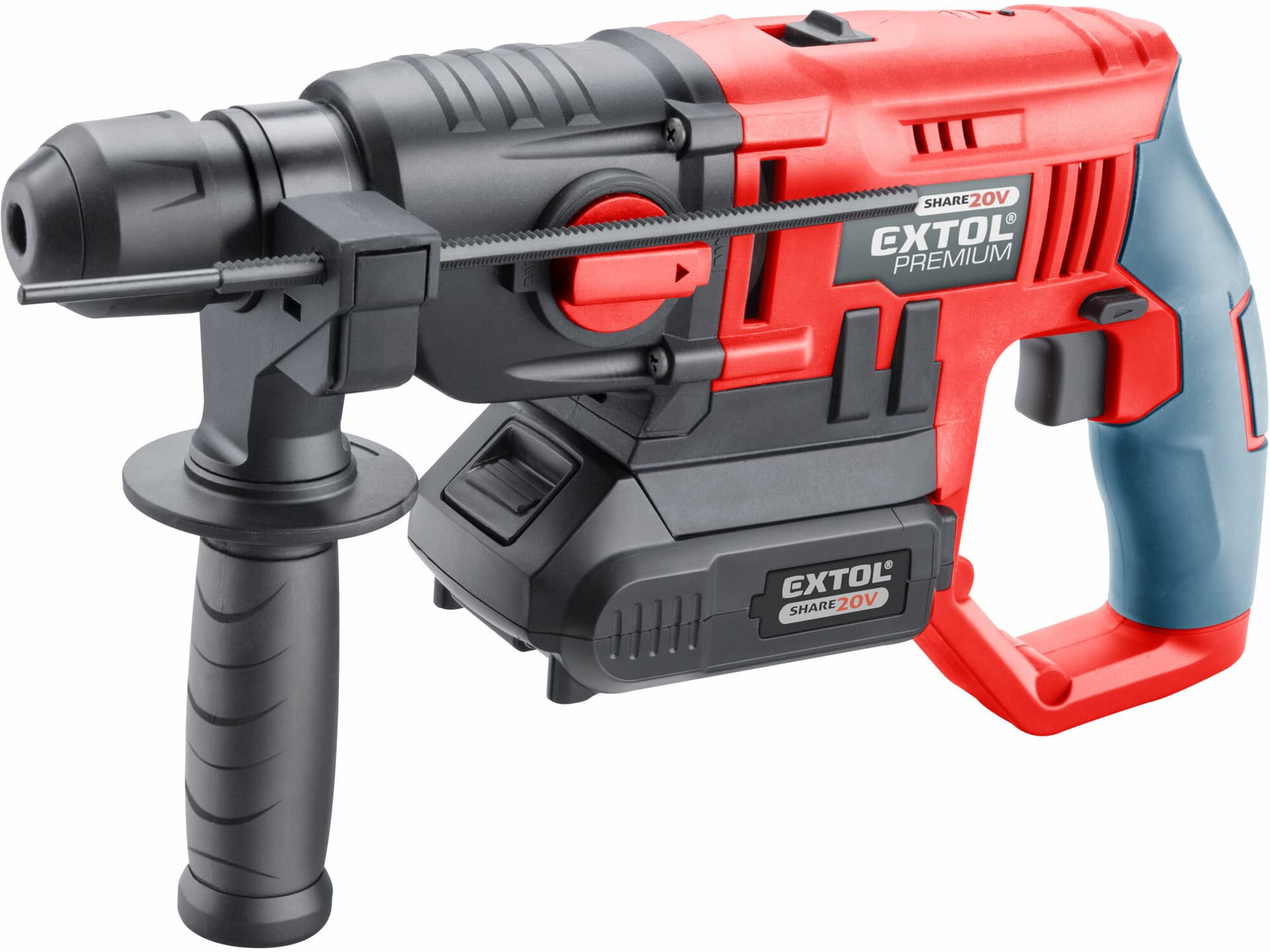 Kladivo vrtací aku Share20V, 1x 2Ah, SDS-plus, 1,2J