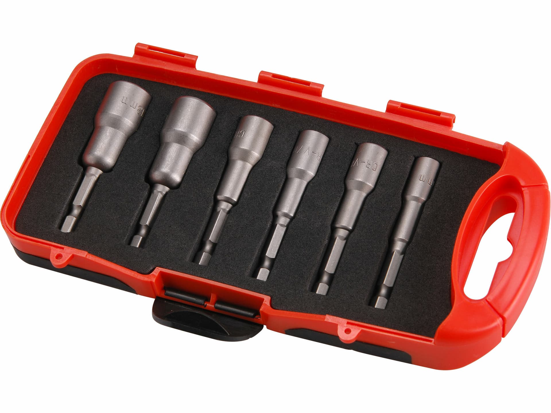 Hlavice nástrčné magnetické s 6-hrannou stopkou 1/4", sada 6ks, 6-13mm