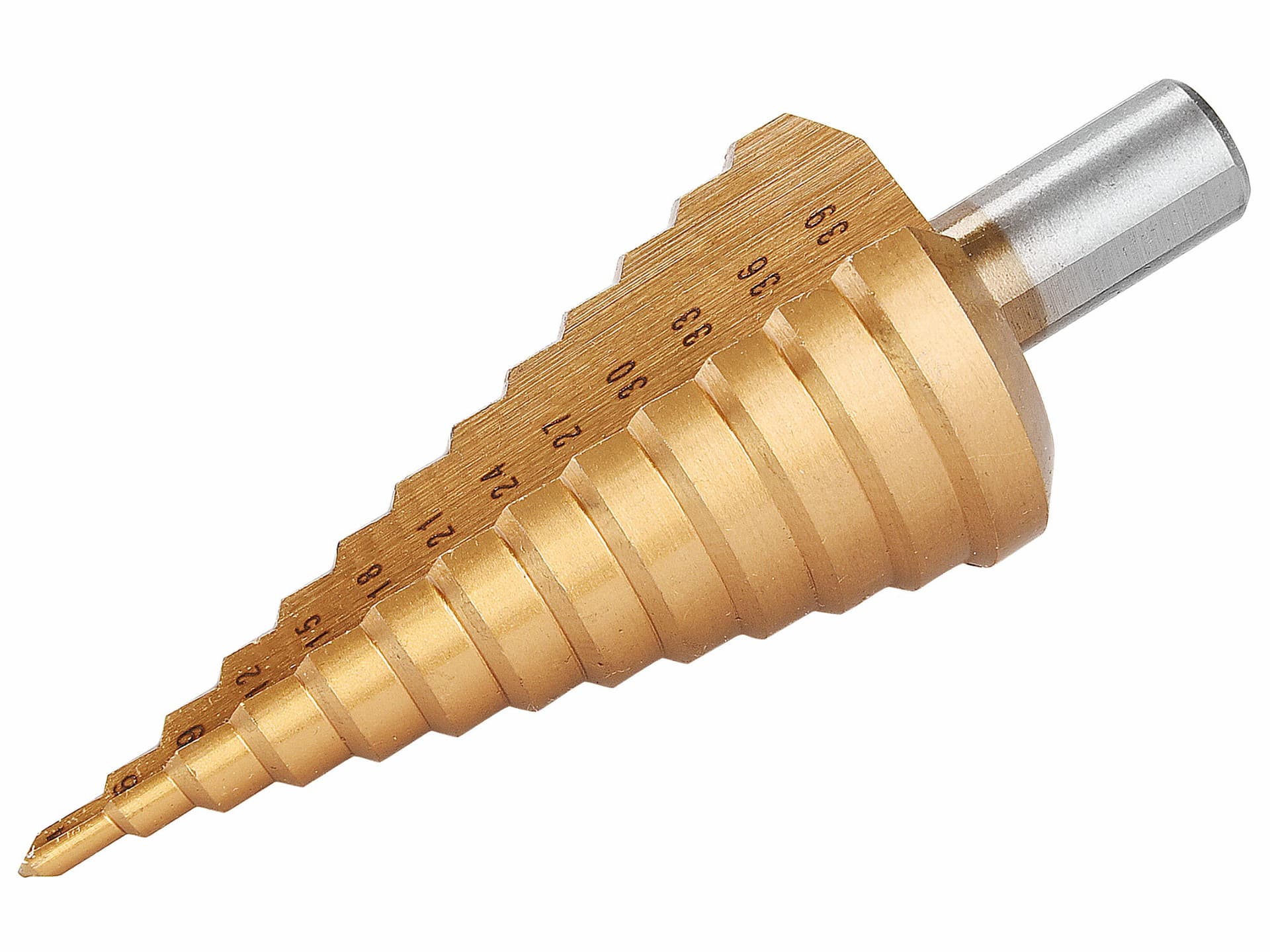 Vrták stupňovitý TiN, ø4-39mm / 3mm, 13 průměrů