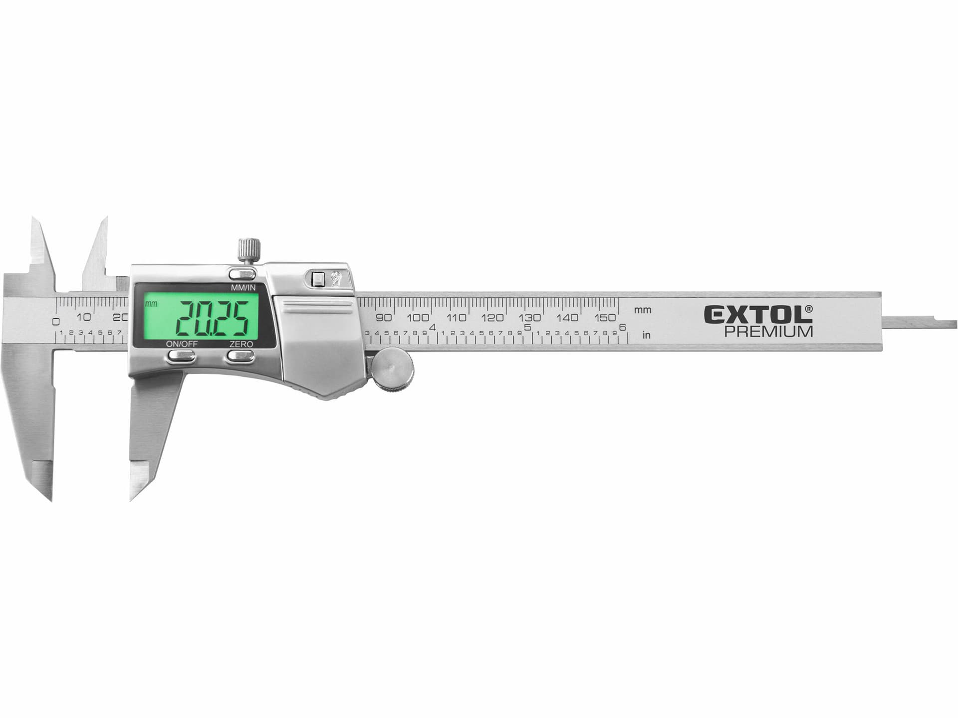 Měřidlo posuvné digitálně s podsvícením, 0-150mm, plastové pouzdro