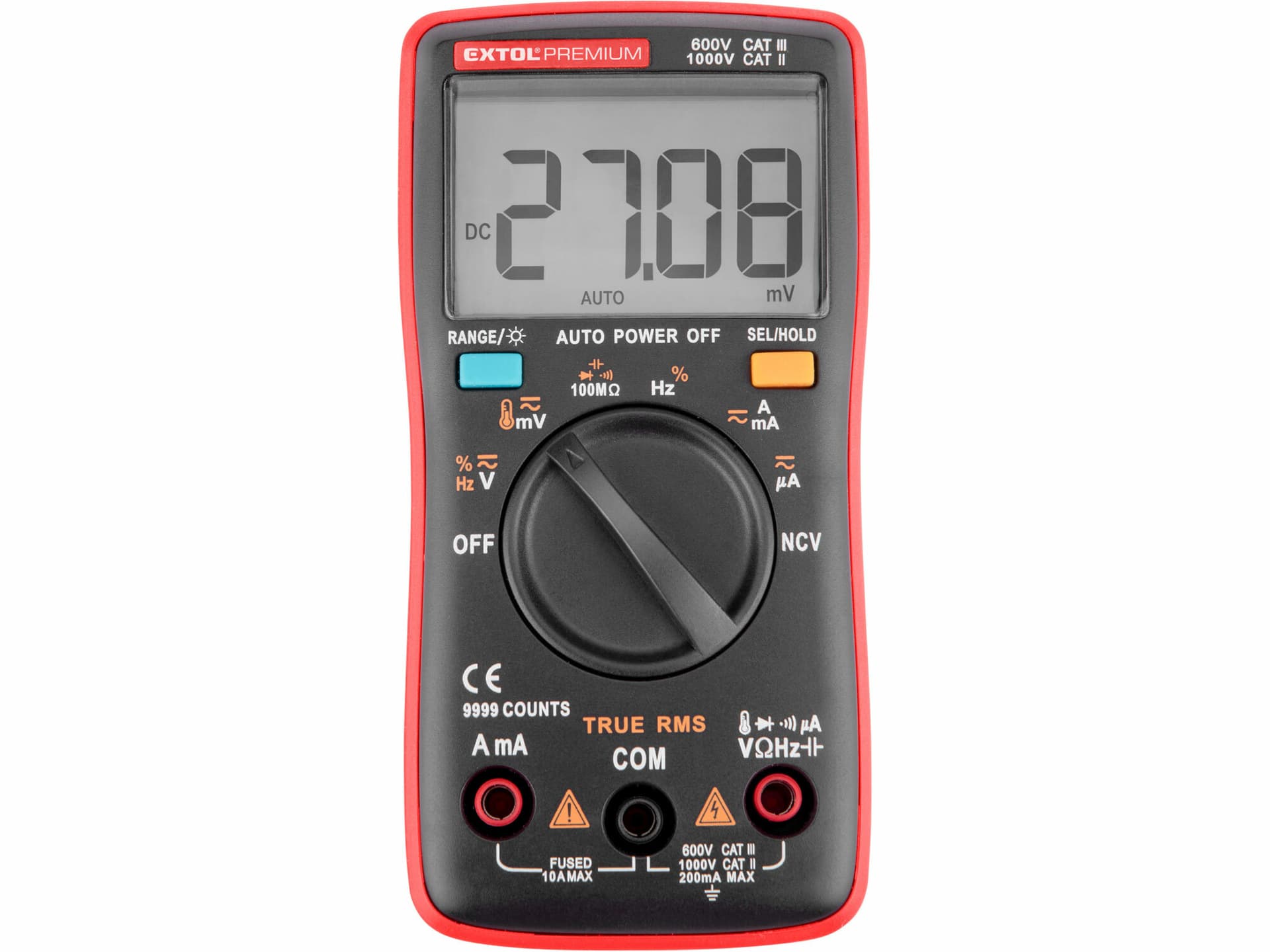 Multimeter digitální s automatickou volbou rozsahů,True RMS, max. 750V/1000V AC/DC