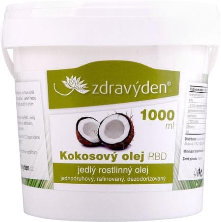 Kokosový olej RBD 1000ml, bez vůně
