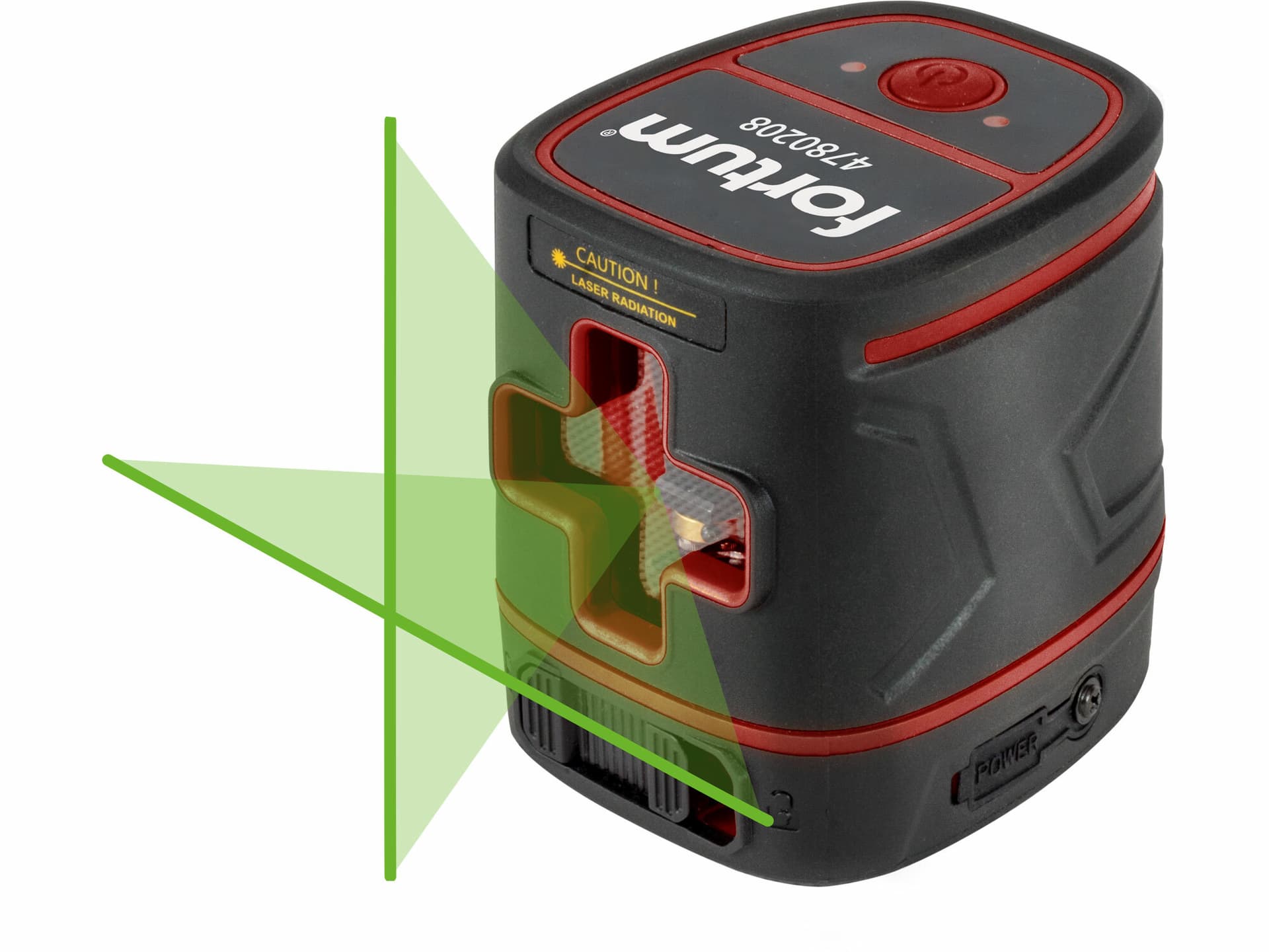 Laser liniový, křížový samonivelační, zelený, 1H1V, Li-ion akumulátor