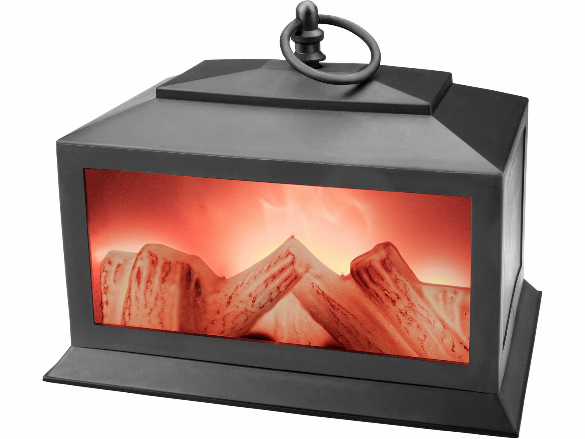 Krb LED, s plápolajícím ohněm, 3x1,5V AA, 22x20x14cm