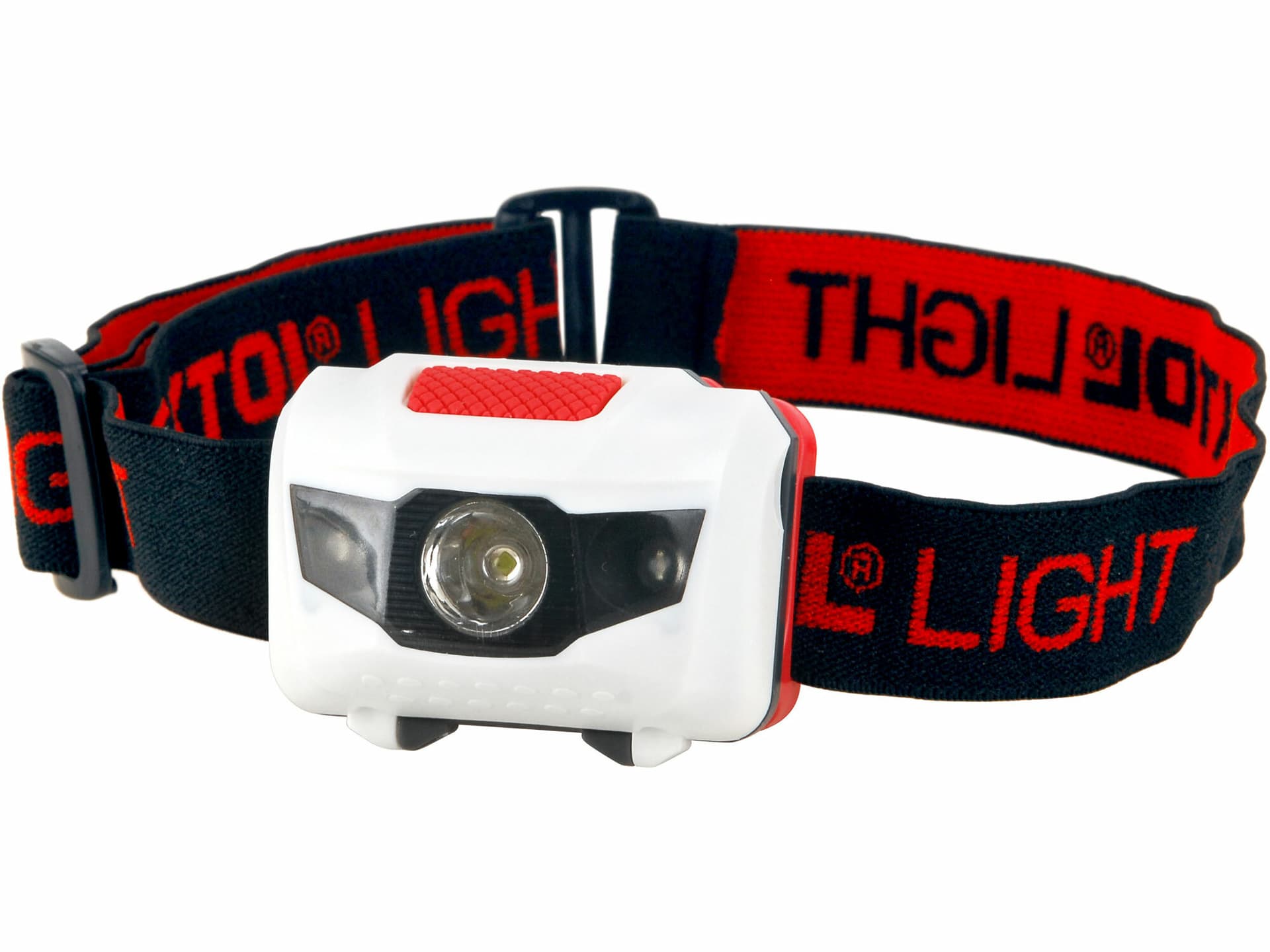 Čelovka 1W + 2LED, 4 režimy svícení, max. dosvit 15m