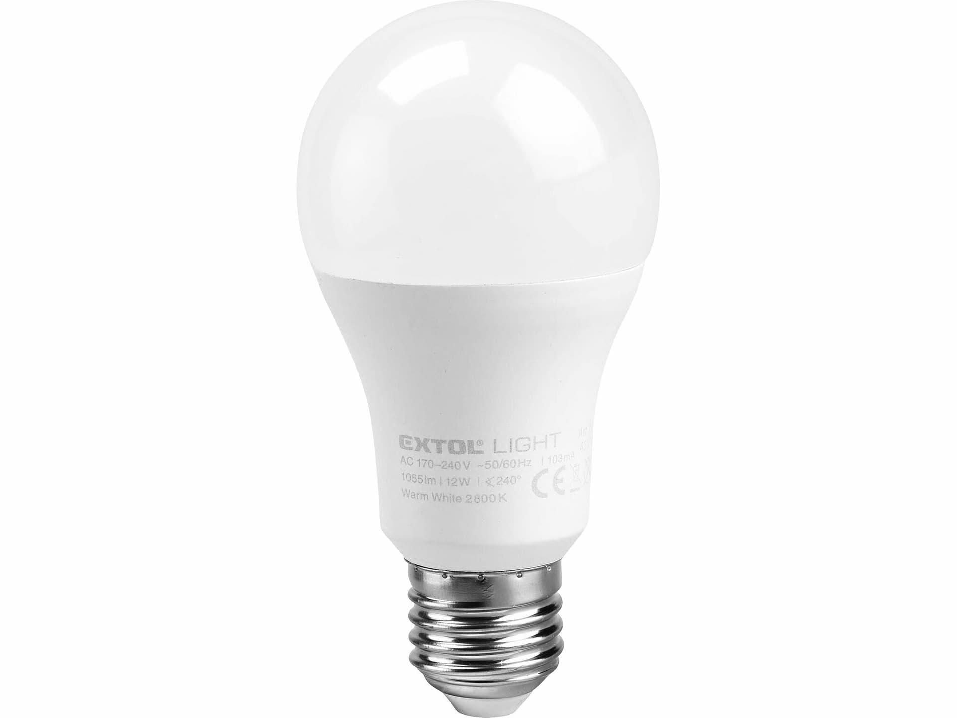Žárovka LED, 12W, 1055lm, E27, Ø60mm