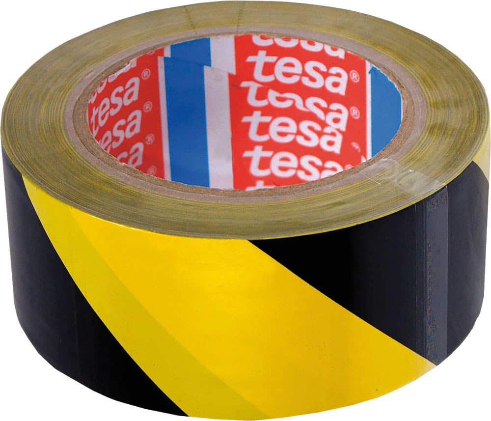 Páska lepicí výstražná 60760, 50mmx33m, nosič PVC, žlutě-černá