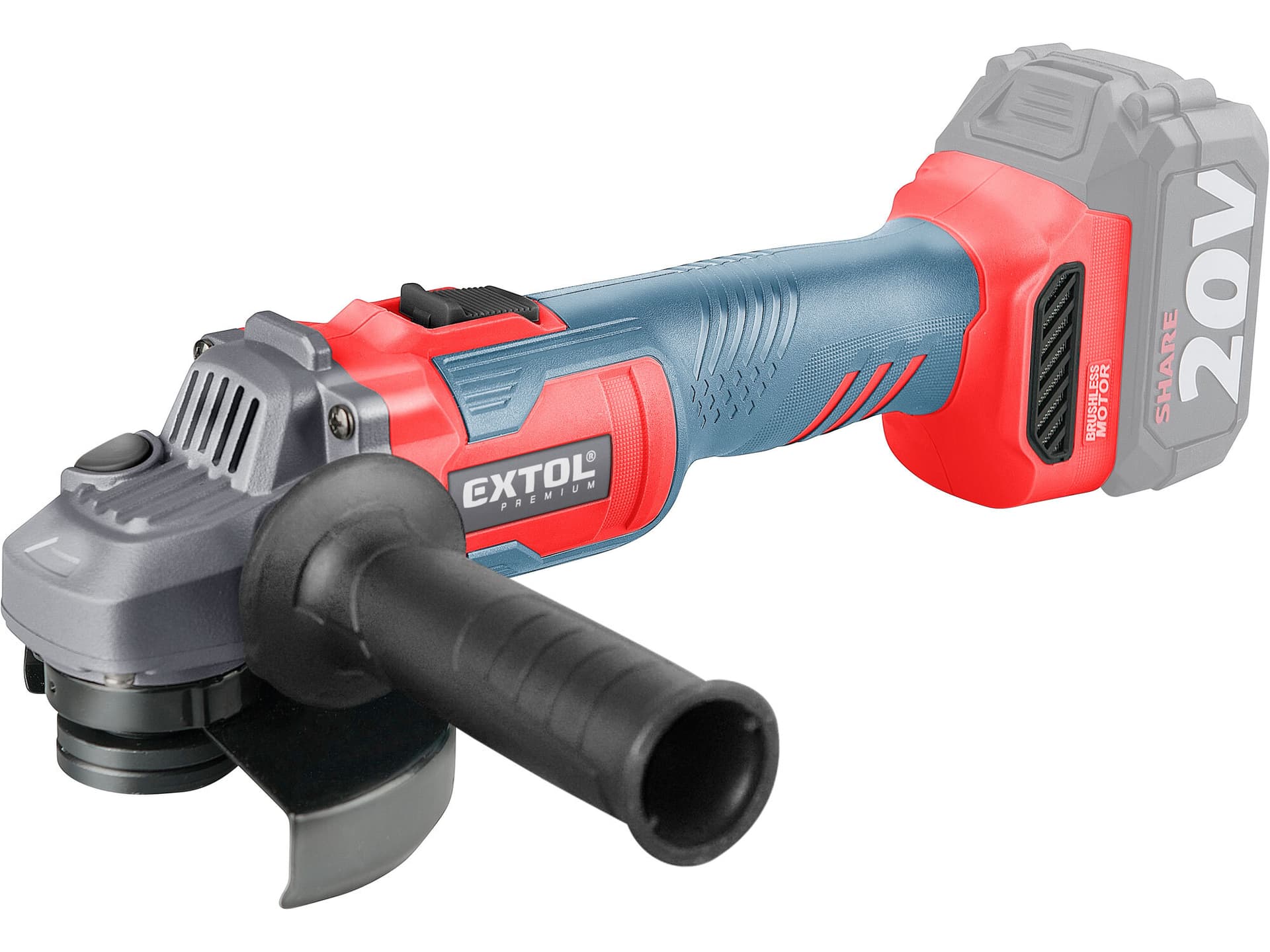 Bruska úhlová aku Share20V, bez aku, 125mm, bezuhlíkový motor (8891839)