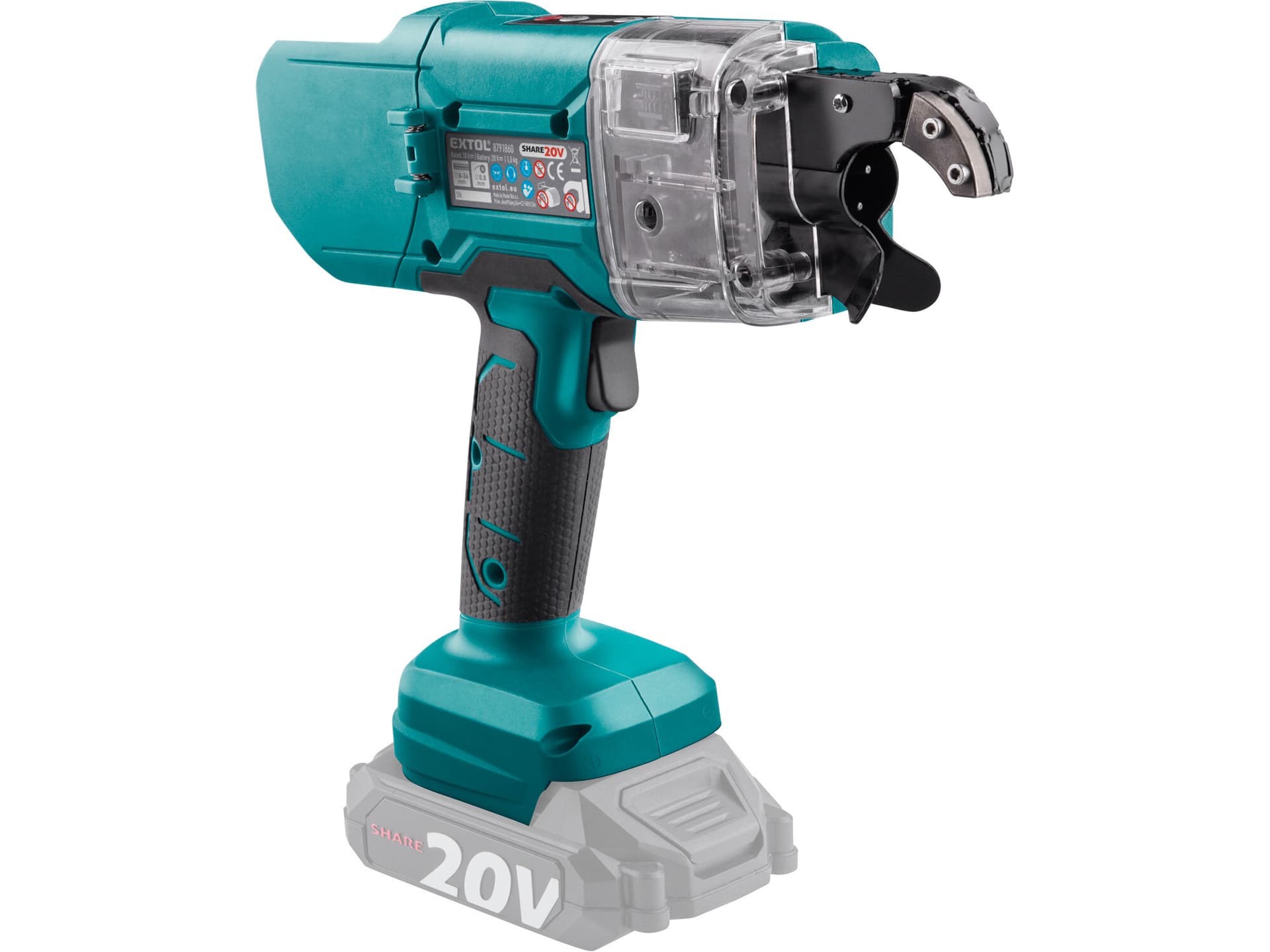 Vazač armatur aku Share20V, bez aku, drát 0,8mm, oko 8-34mm, bezuhlíkový motor – 8