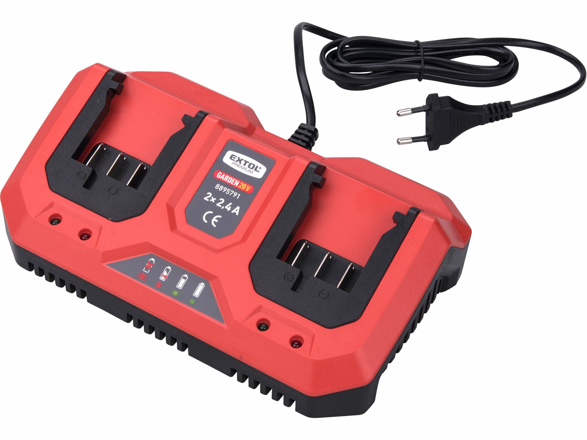 Nabíječka akumulátorů Garden 20V/2x2,4A pro zahradní aku nářadí