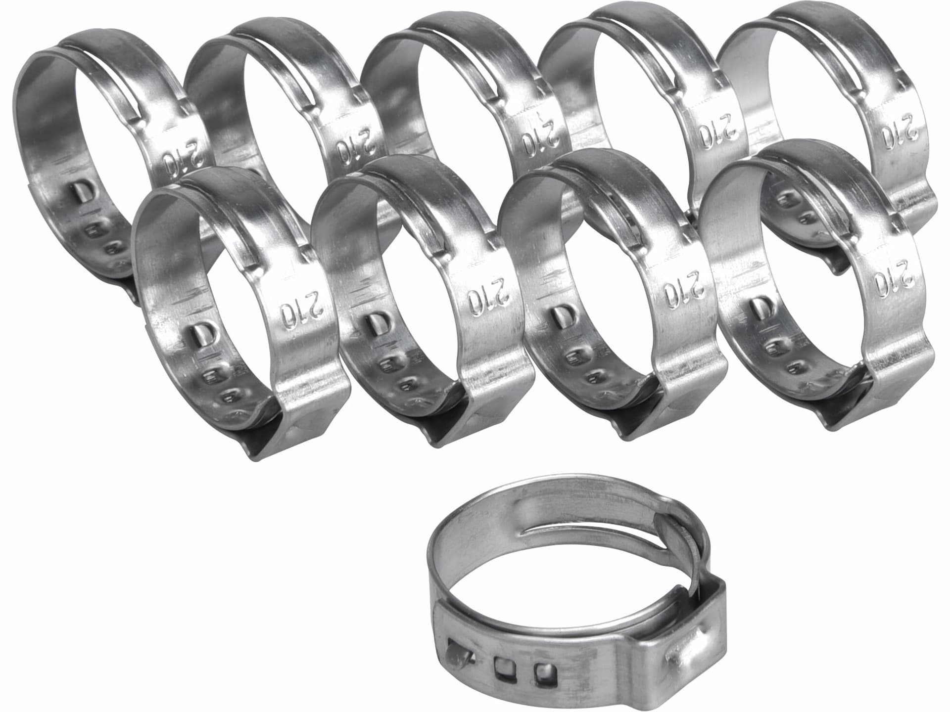Spona na 1/2" pneumatickou hadici, 10ks, Ø 17.8mm - 21.0mm