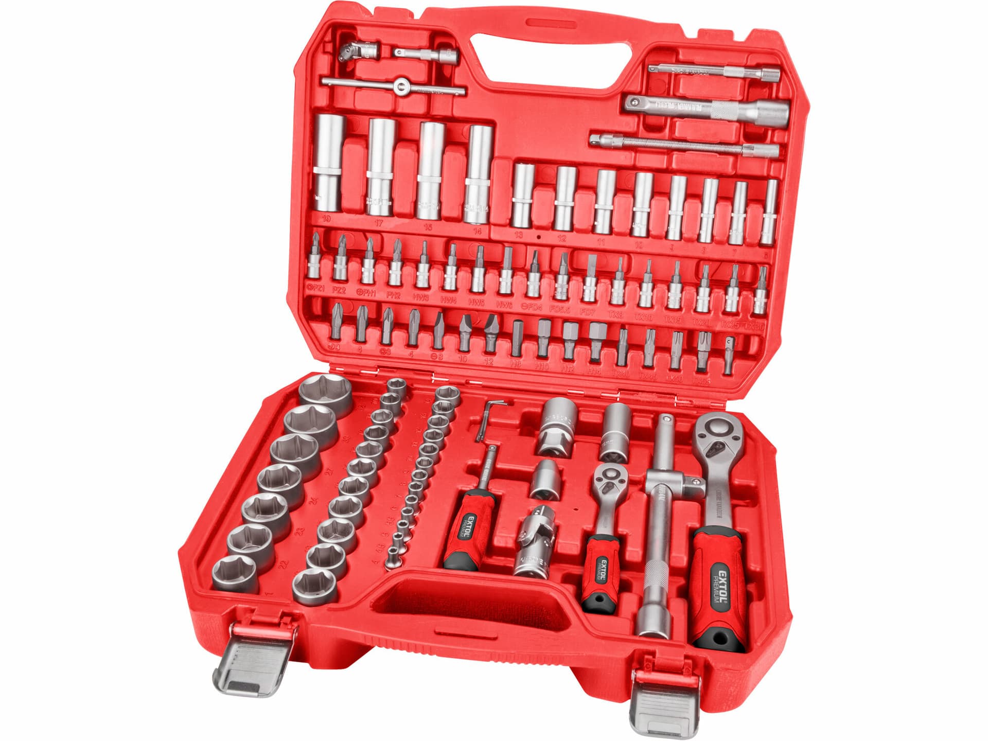 Sada nástrčných a zástrčných klíčů, 1/4", 1/2", 94ks