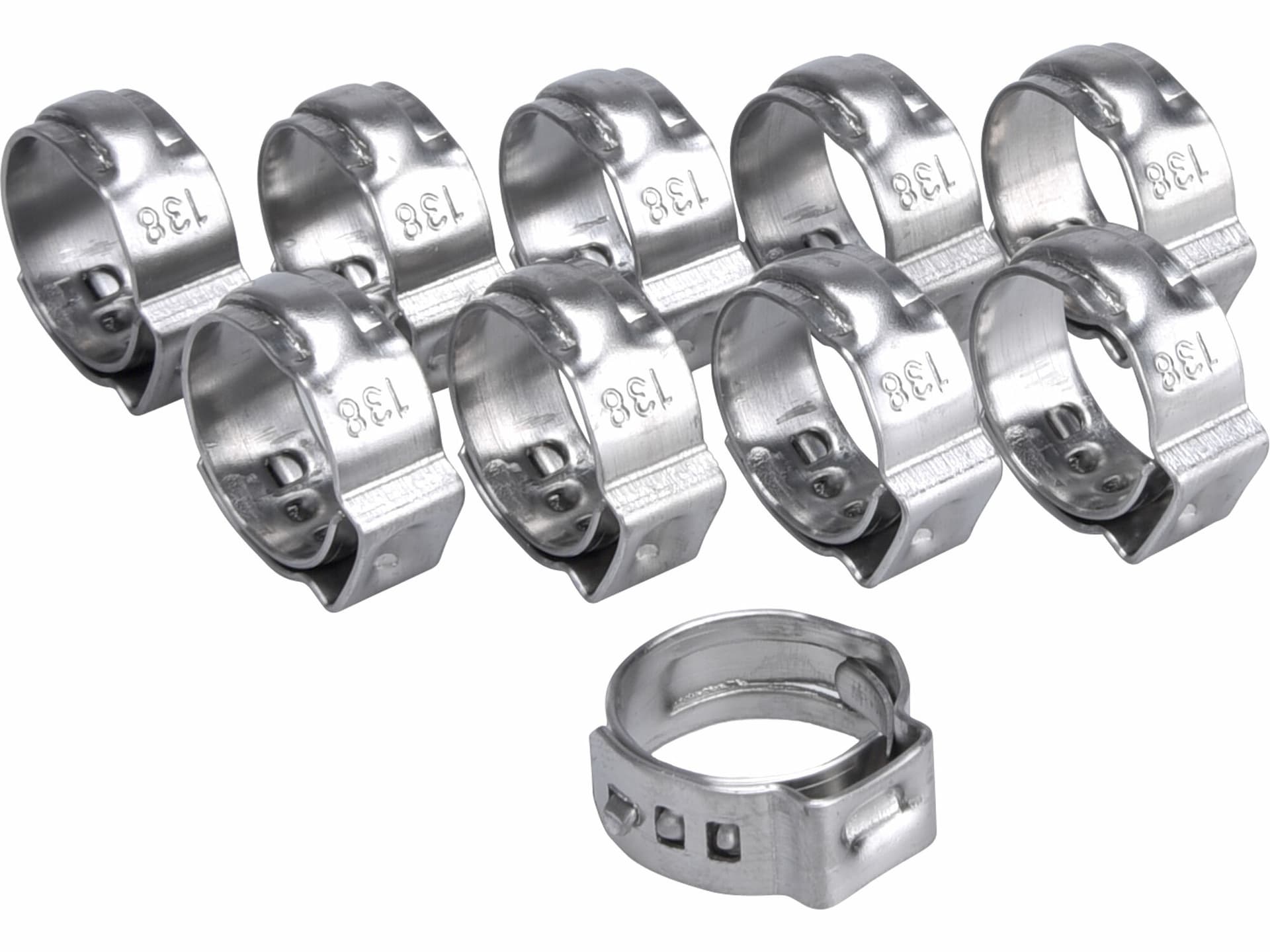 Spona na 1/4" pneumatickou hadici, 10ks, Ø 11.3mm - 13.8mm