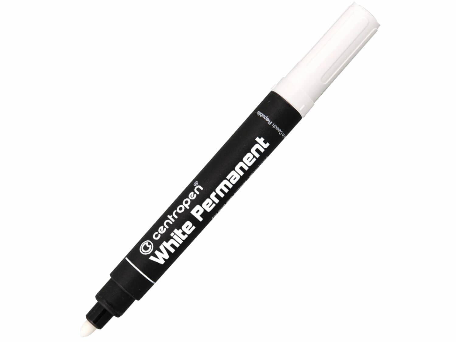 Popisovač bílý 8586 permanentní, šířka stopy 2,5mm