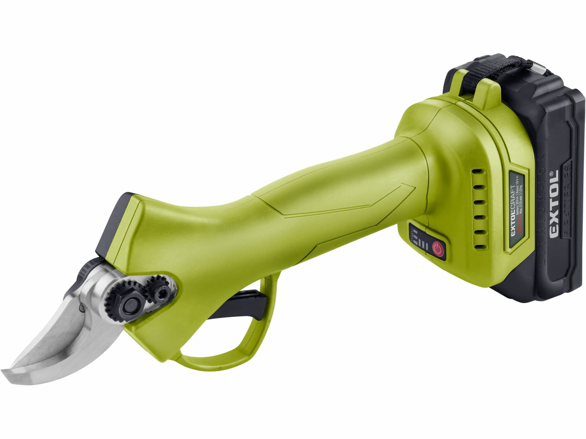 Nůžky na větve akumulátorové bezuhlíkové, 20V, 1x 2Ah Li-ion, 2A nabíječka, max. 25mm