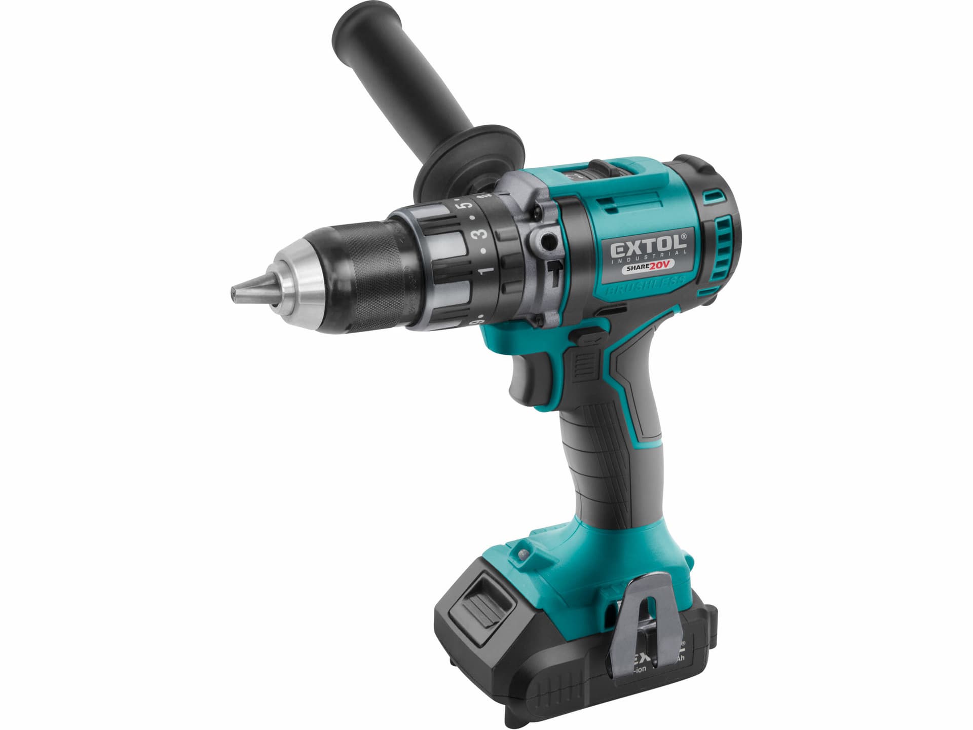Vrtačka s příklepem aku Share20V, 1x 2Ah, 80Nm, bezuhlíkový motor, kufr