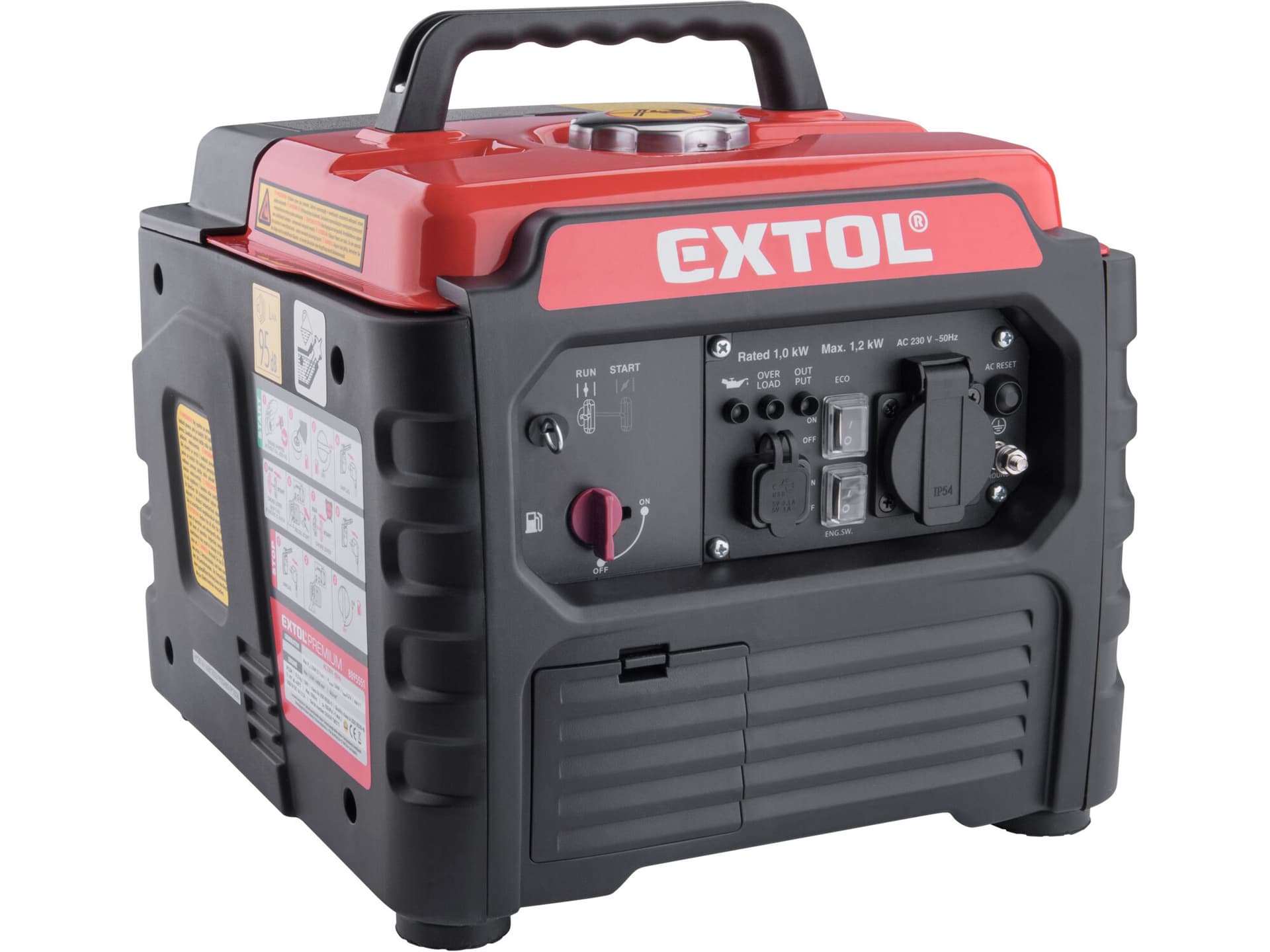 Elektrocentrála invertorová rámová 1F, 1,2kW, 1,75HP, ruční start