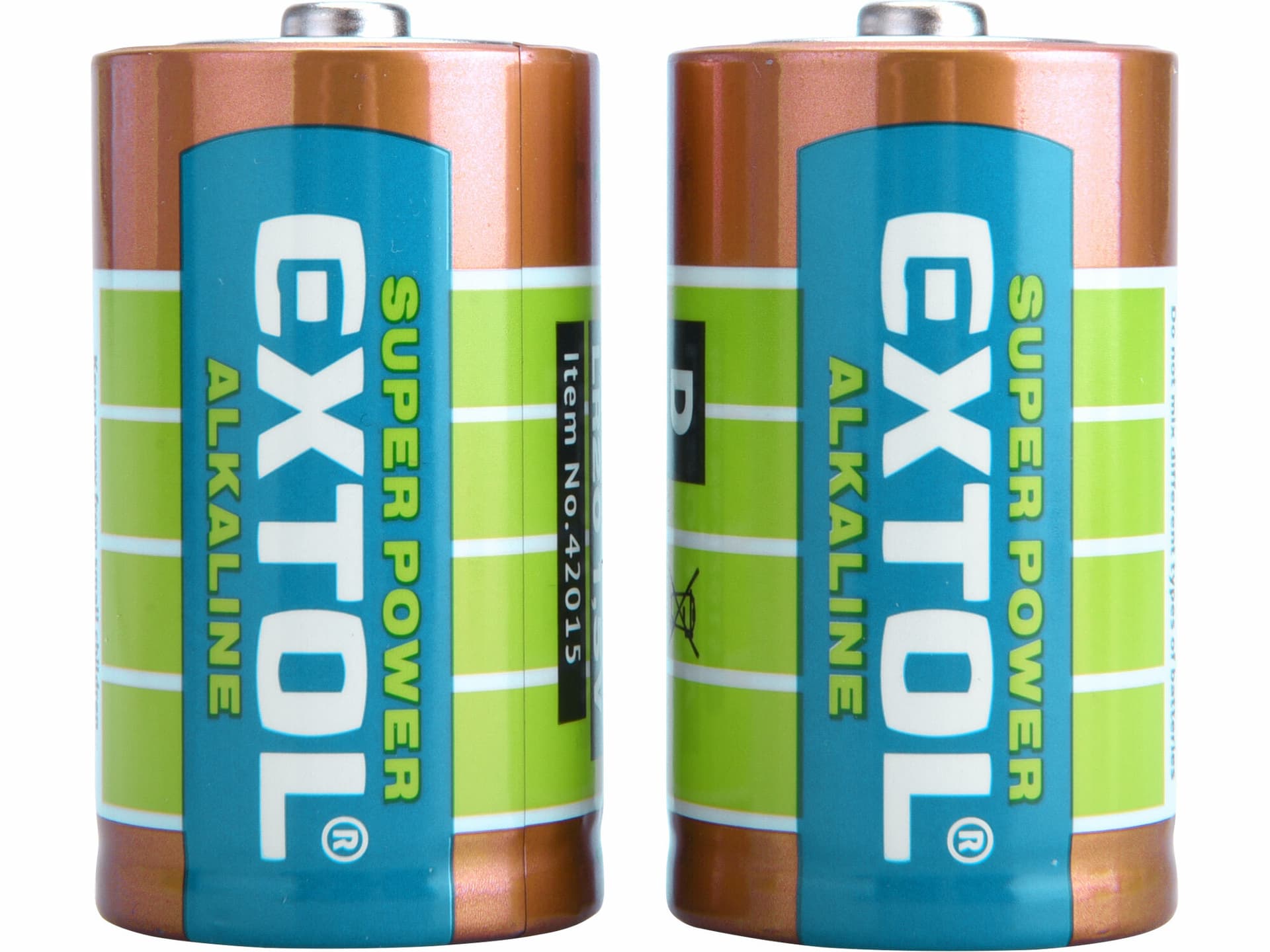 Baterie alkalická 2ks, 1,5V, typ D
