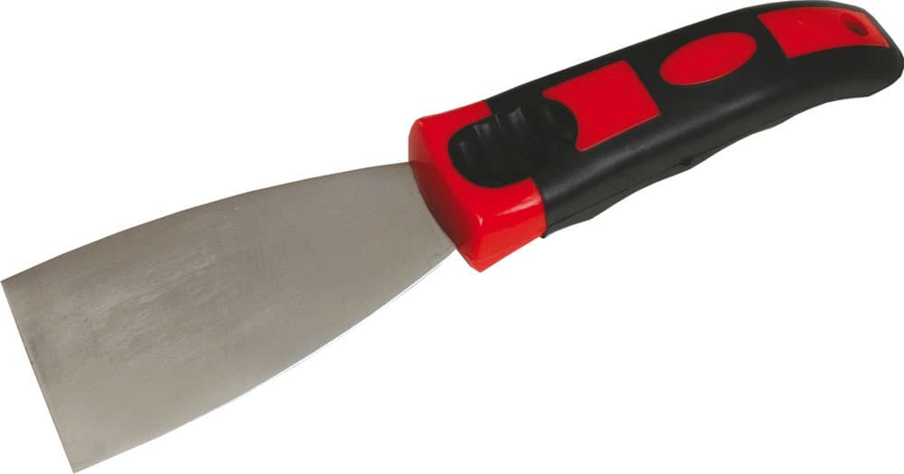 Špachtle nerezová, pogumovaná ergonomická rukojeť, 30mm