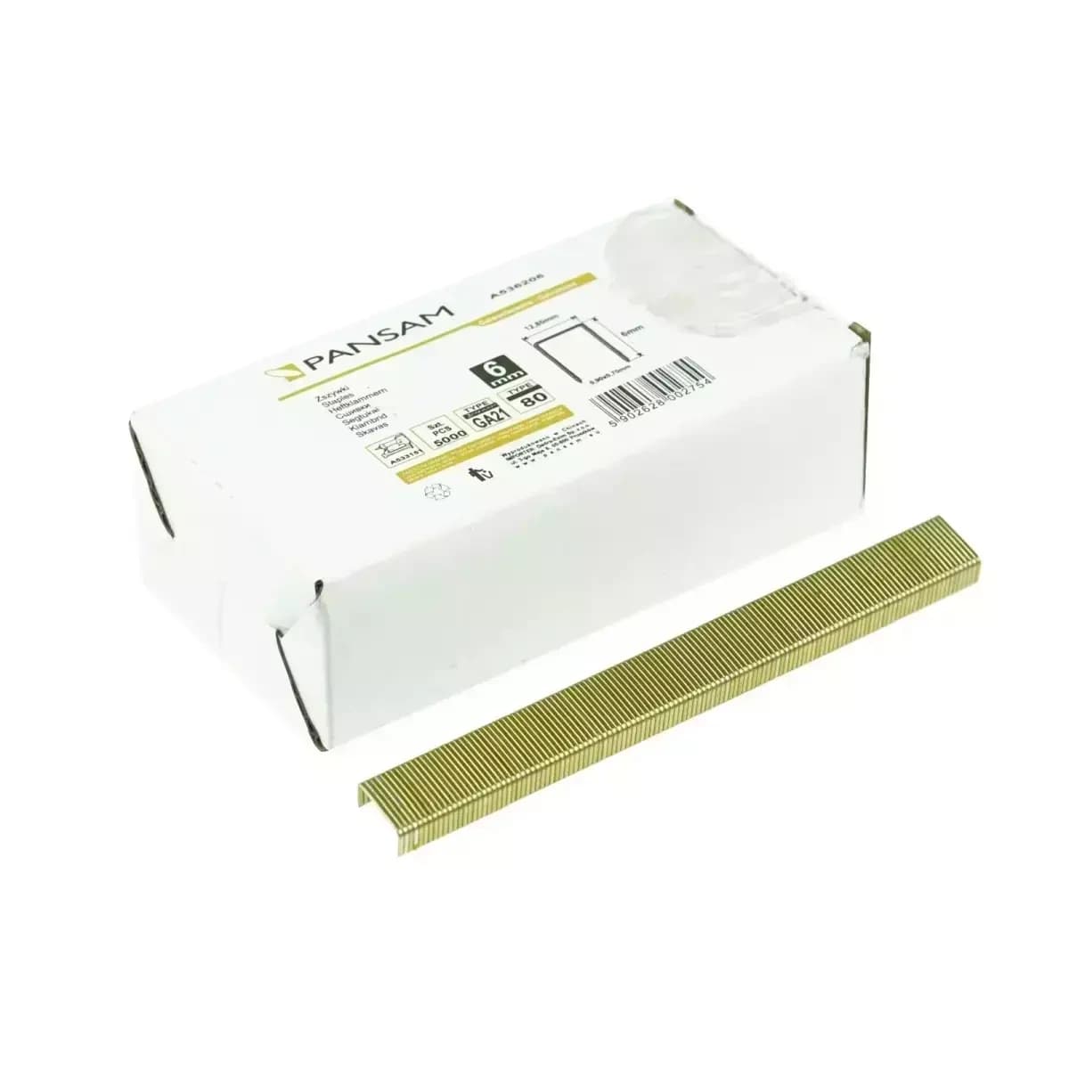 Spony 10mm pro sponko-hřebíkovačku Ga21 typ 80 (0,90x0,70x12,80mm) 5000 ks