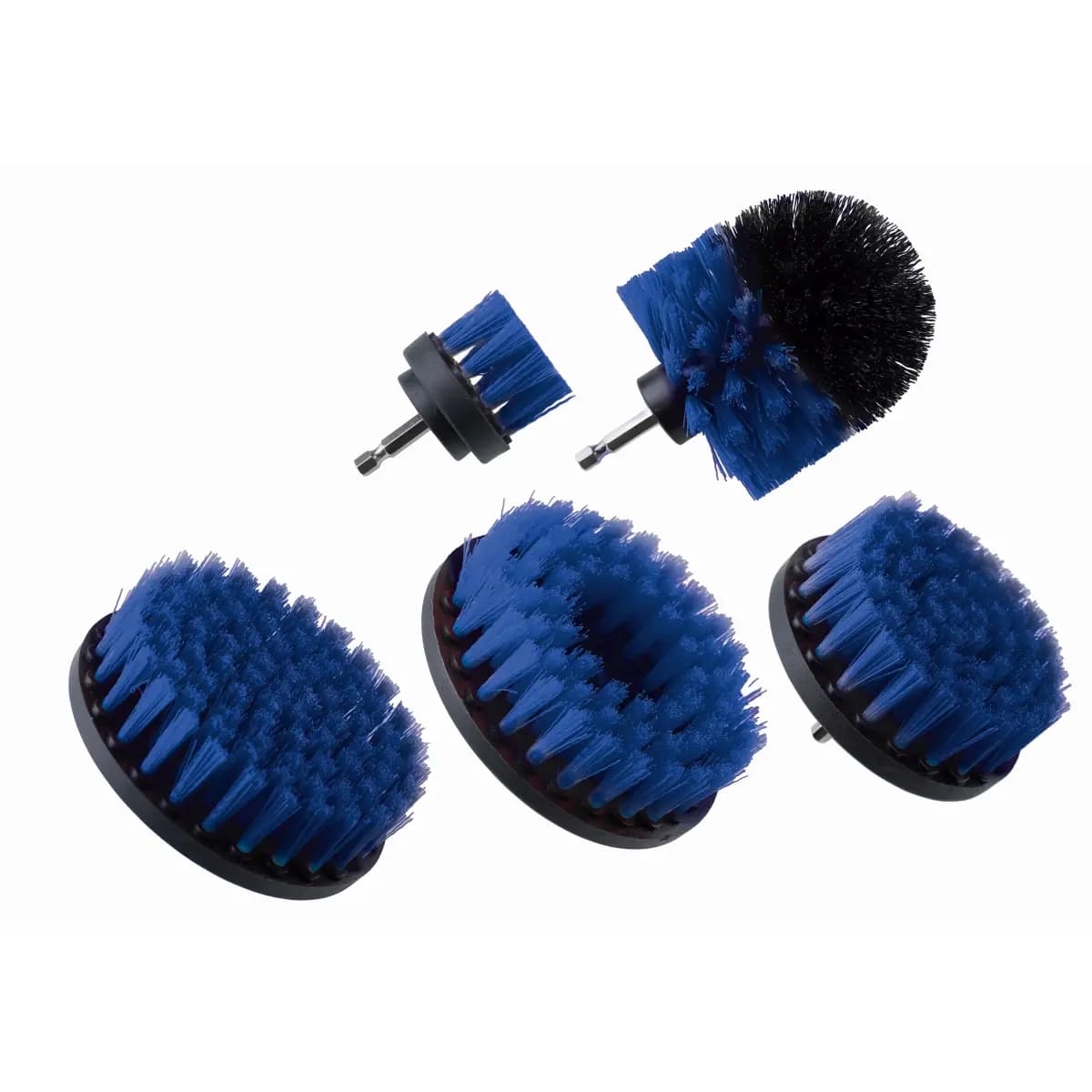 Čisticí kartáče, pro vrtačku, sada 5 ks, nylon, šestihran, 6 mm