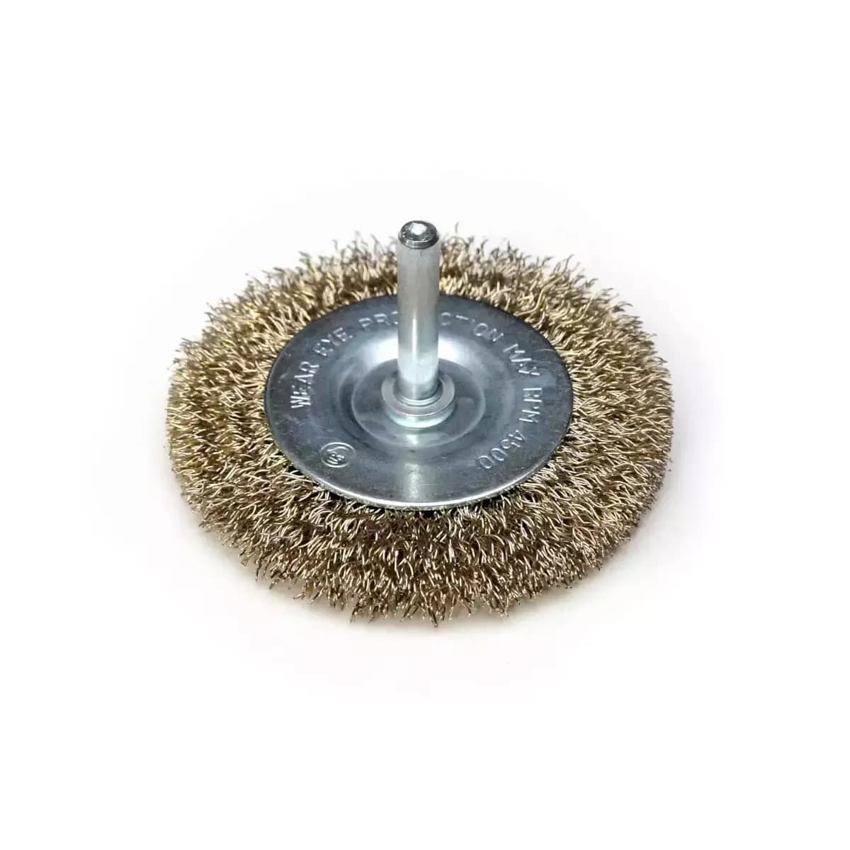 Kefový mosadzný drátený kotouč 63mm s násadou