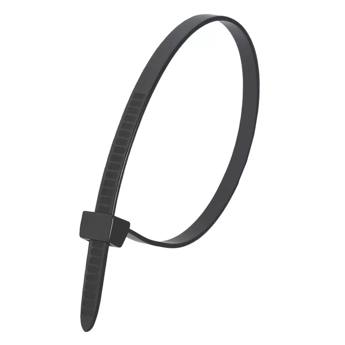 Nylonové stahovací pásky 7,6x370mm černá 100 ks.