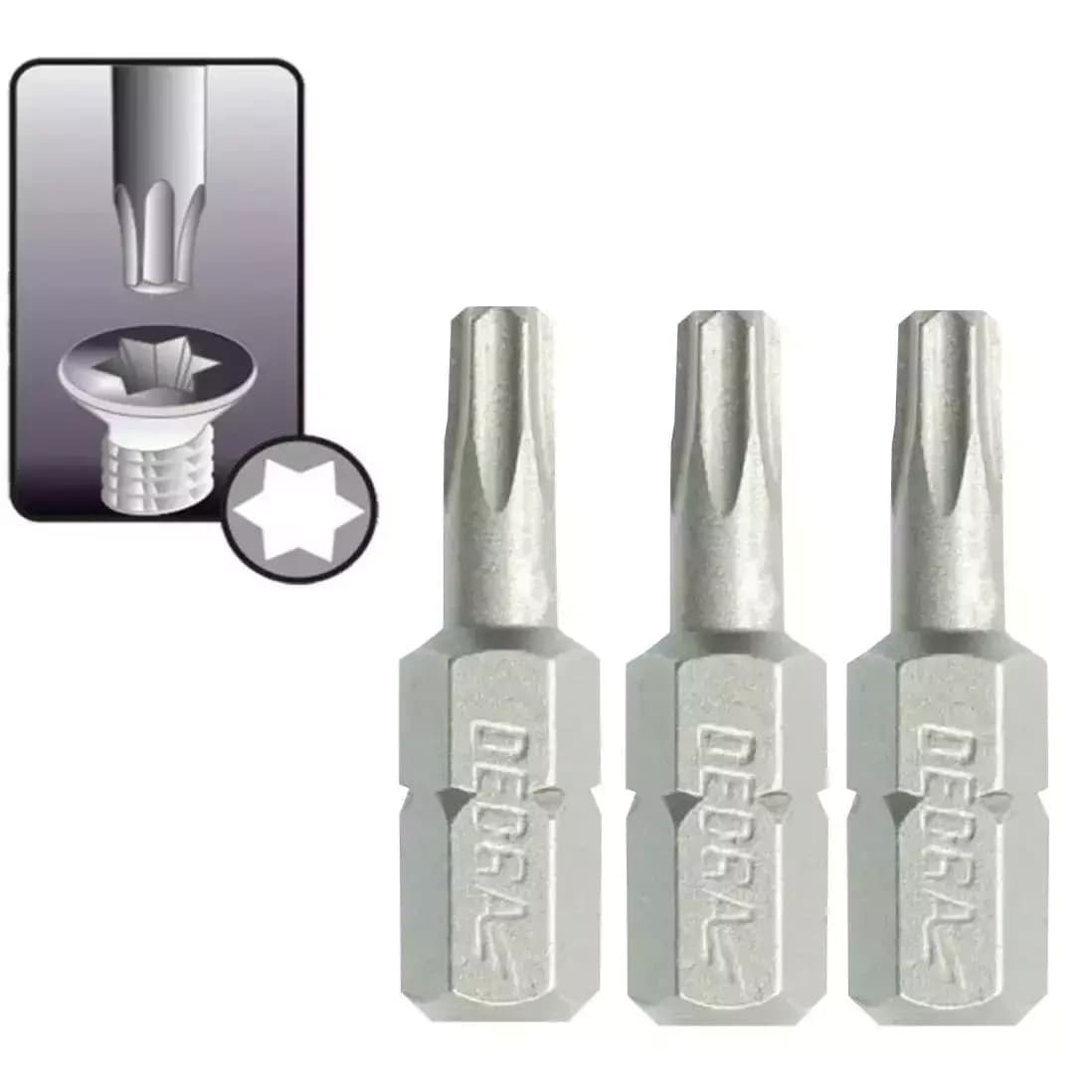 Šroubové bity Torx T15x25mm, 3ks blister