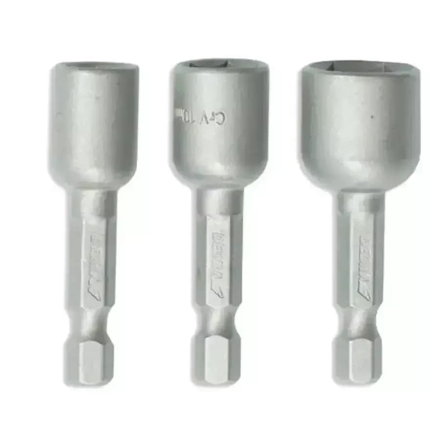 Souprava magnetických nástrček 3 ks: 8,10,13 x 48 mm, 1/4''