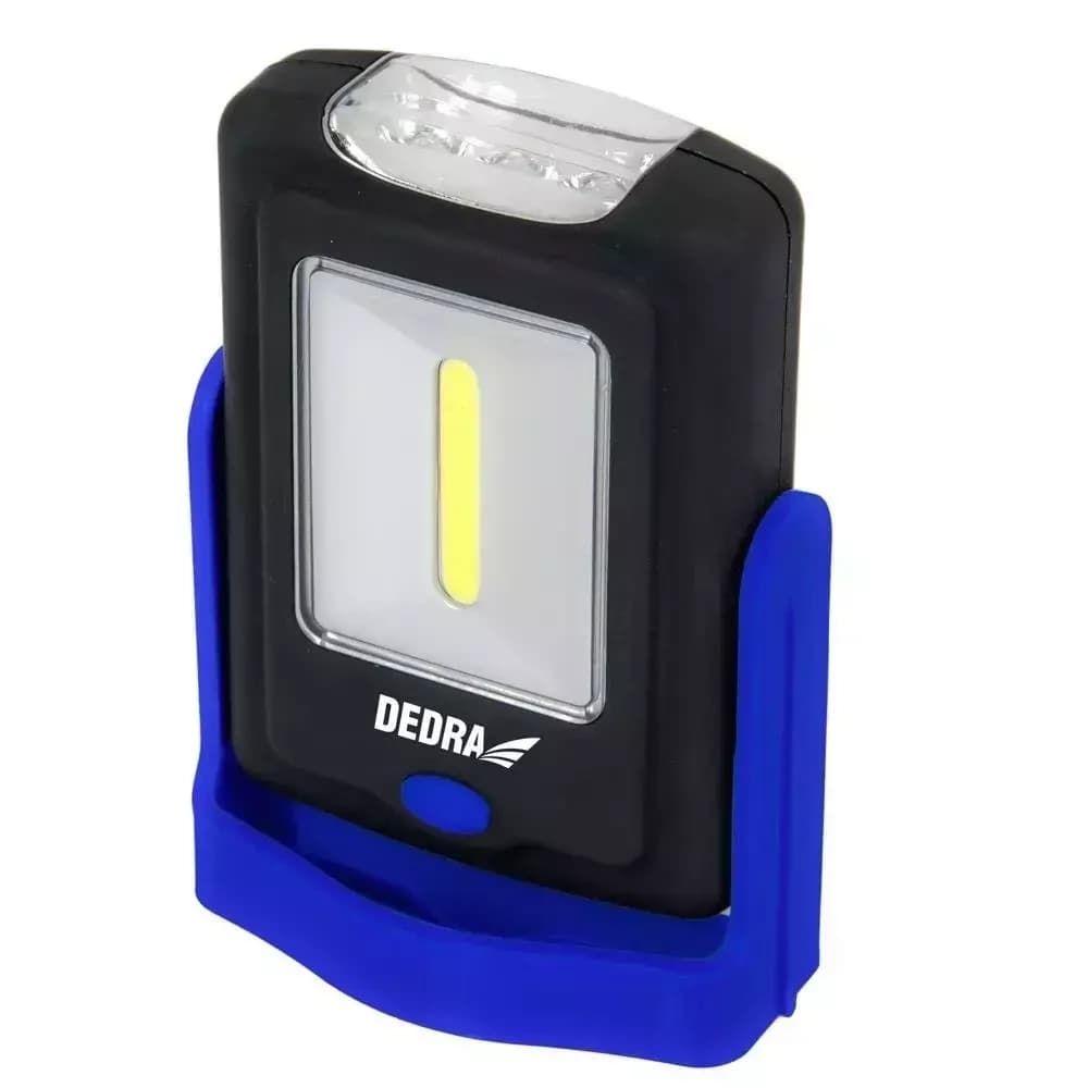 Baterka 1 W COB LED + 3 W LED, obdélníková s podstavcem, s b