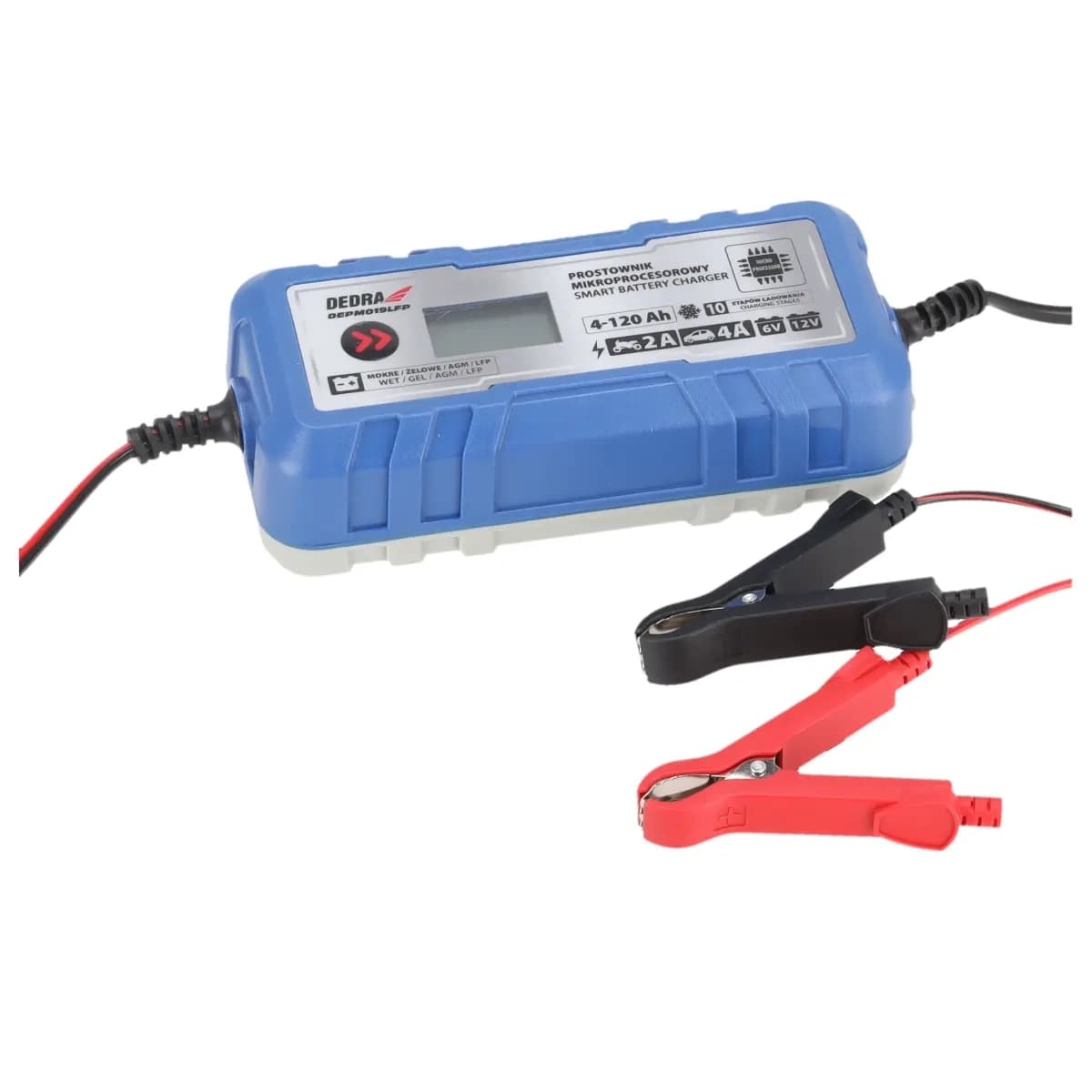 Mikroprocesorový usmerňovač 4A, 6V/12V, 4-120Ah, LCD LFP