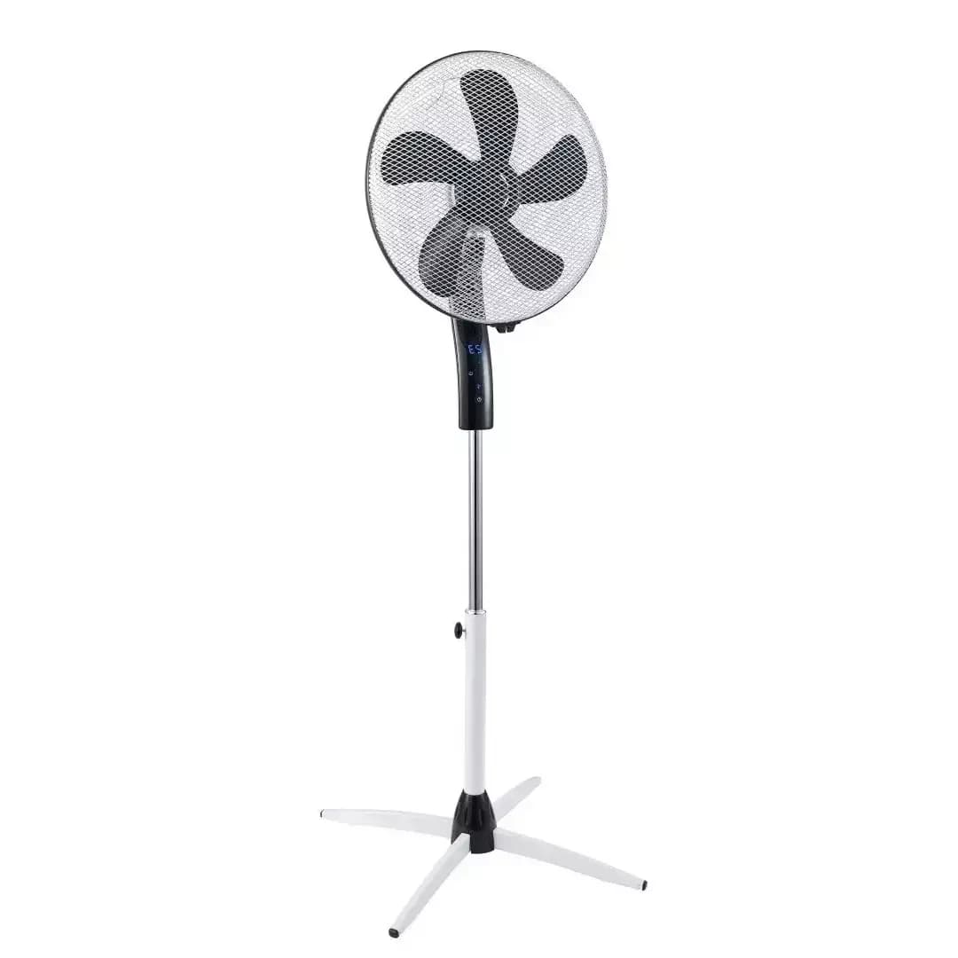 Ventilator stojanovy 16", dálkový ovladač, černobiely