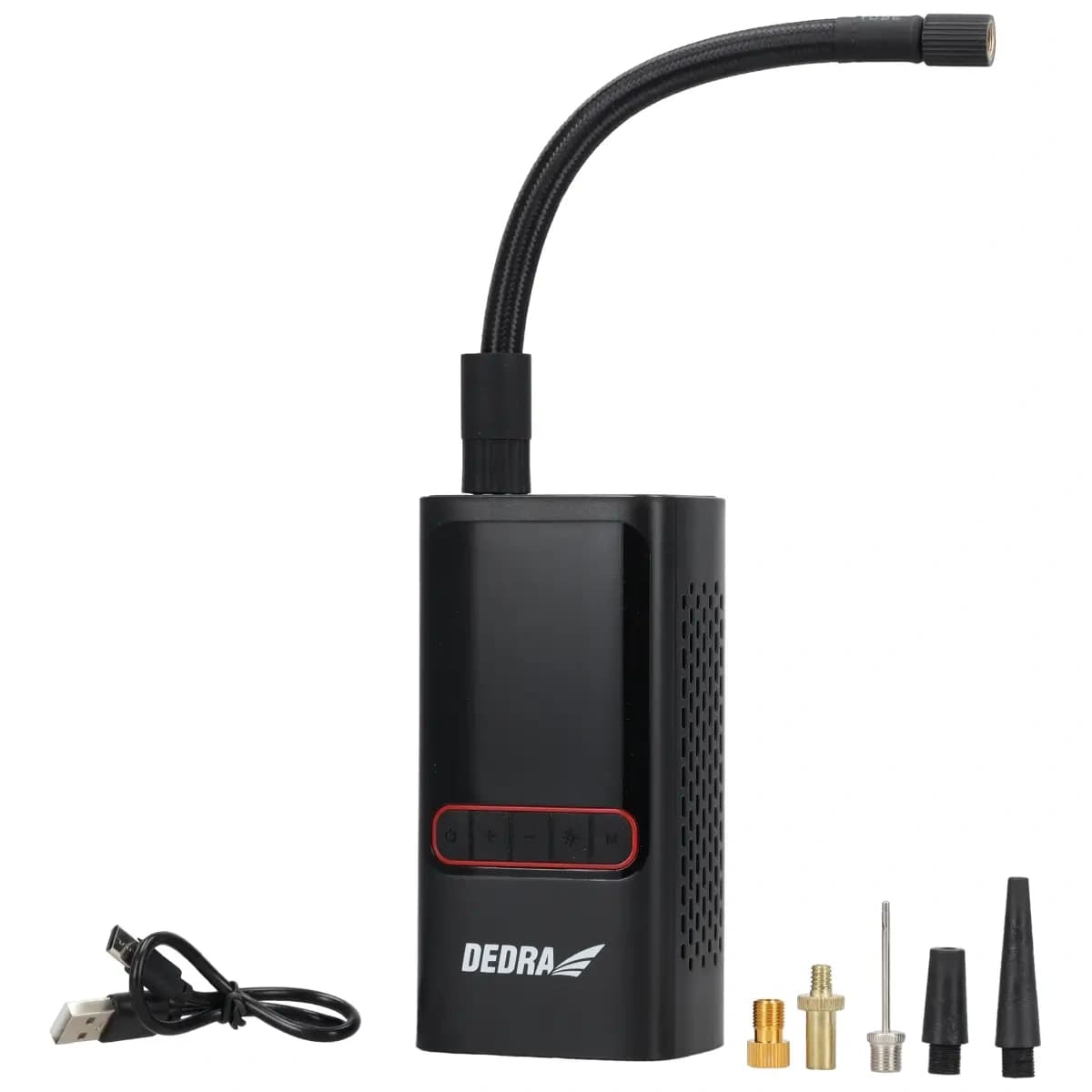 Vzduchová pumpa 2x2000mAh, powerbanka, bezdrátová, 3 různé ventily
