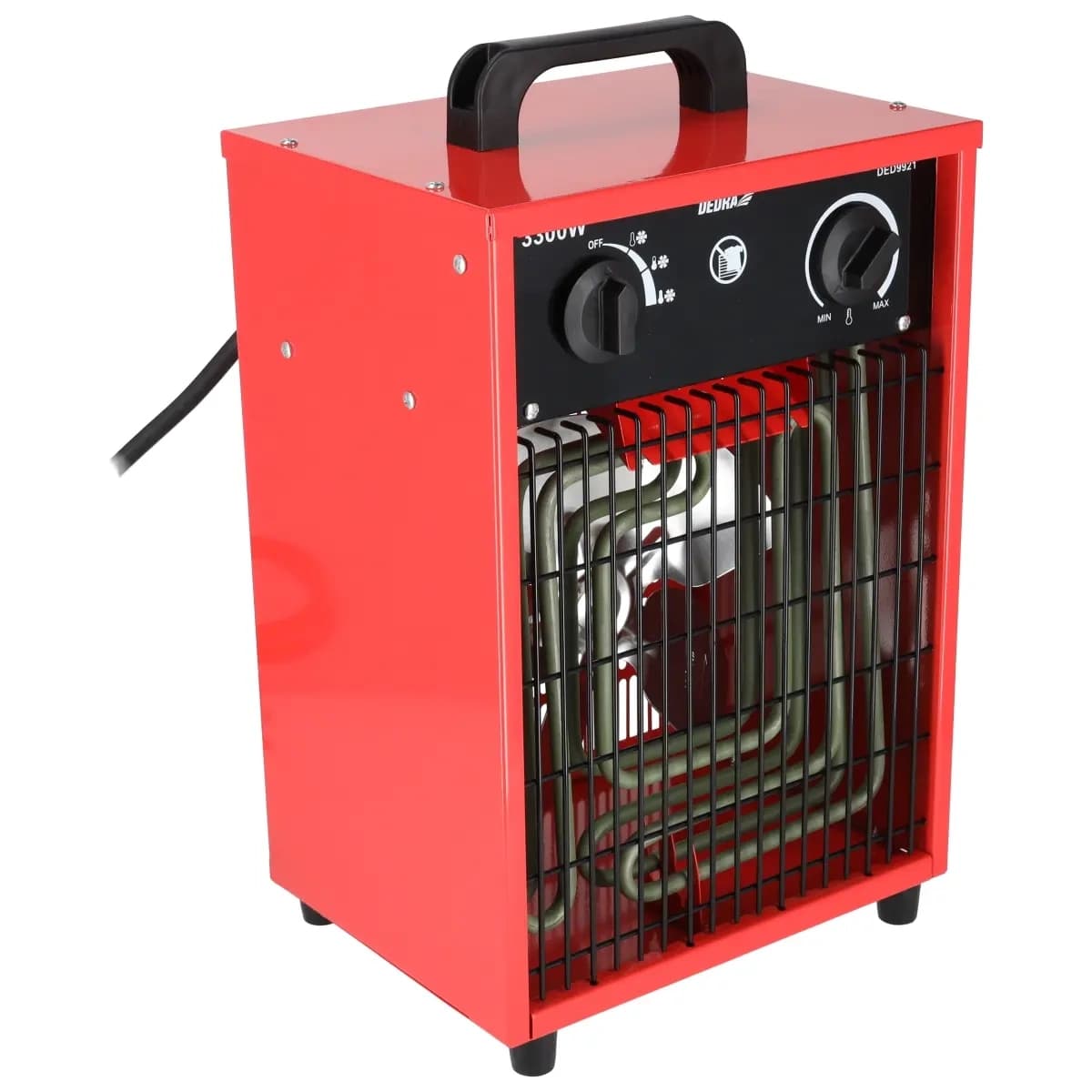 Elektricky ohřívač vzduchu 1650/3300W, termostat, funkce ventilátoru