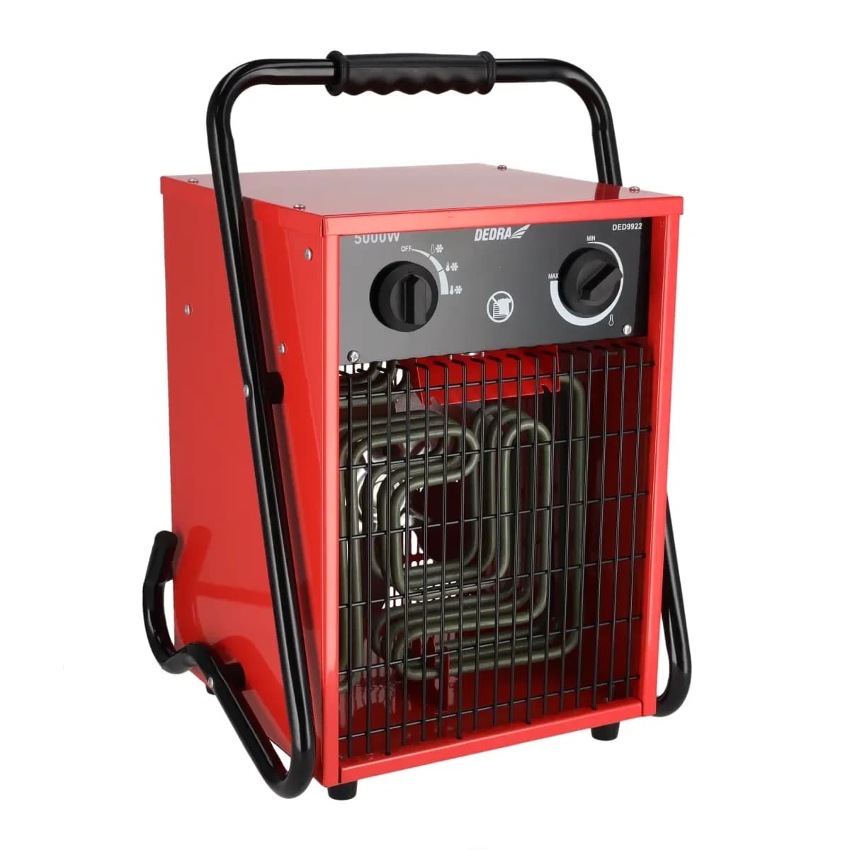 Elektricky ohřívač vzduchu 2500/5000W, 400 V, termostat, funkce ventilátoru