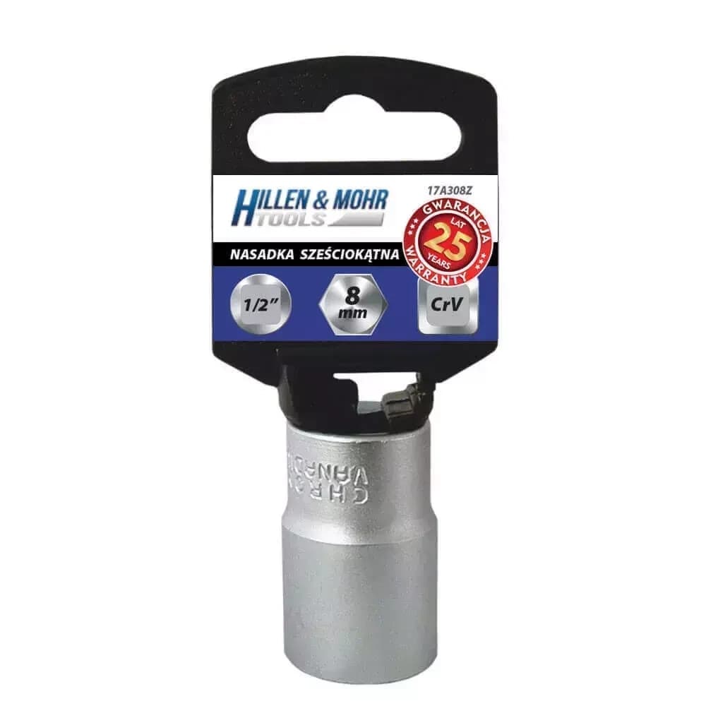 Hlavice 6-hran 1/2" 8 mm s držákem